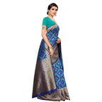 Vamika Banarasi Jaquard Blue Weaving Saree (Banarasi 18) | Grocsy