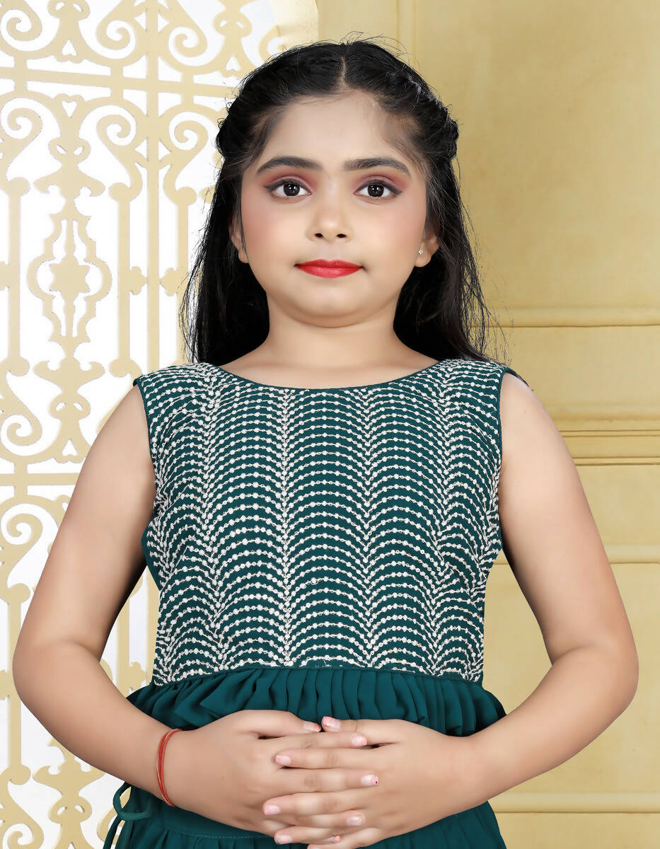 Wedding Designer Rama Georgette Kidswear Lehenga - Aaradhna | Grocsy
