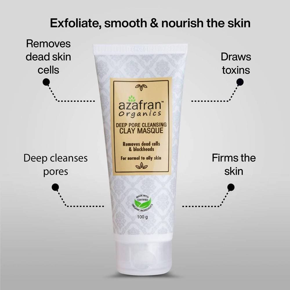 Azafran Organics Deep Pore Cleansing Clay Masque | Grocsy