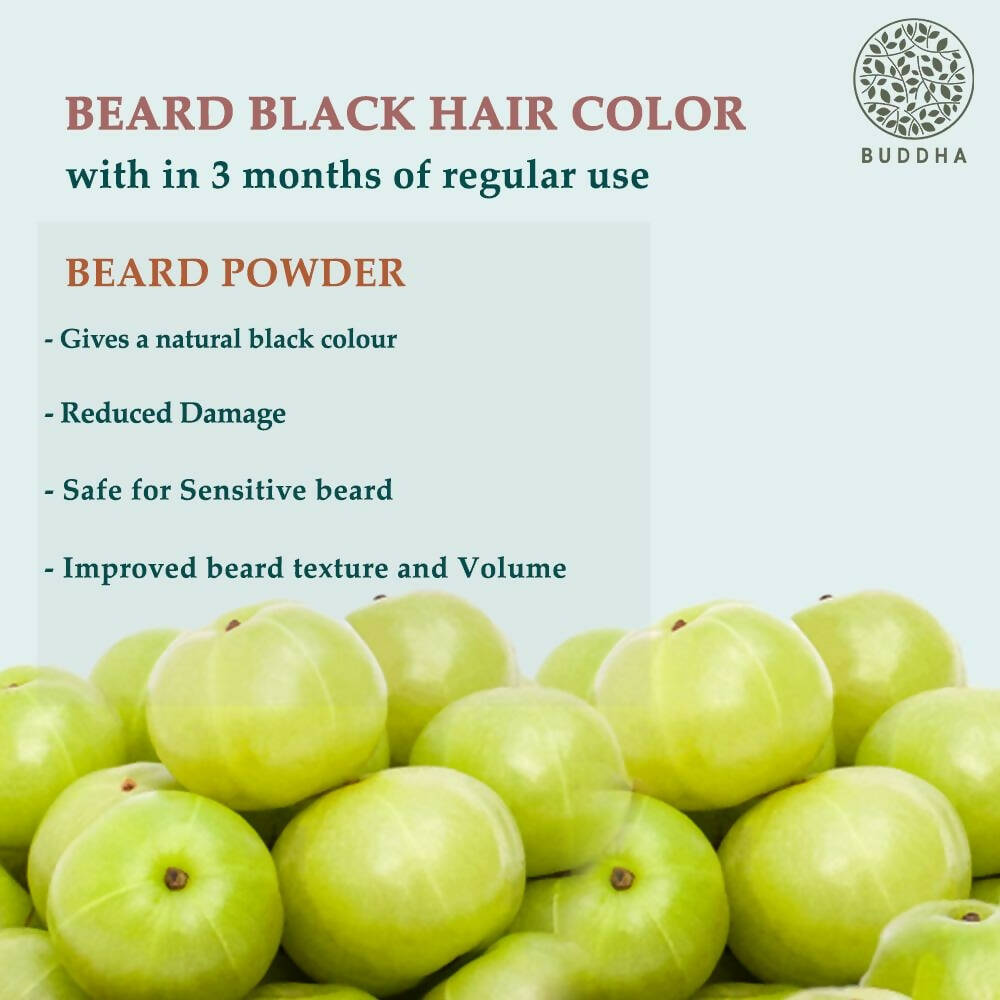 Buddha Natural Beard & Moustache Black Color | Grocsy