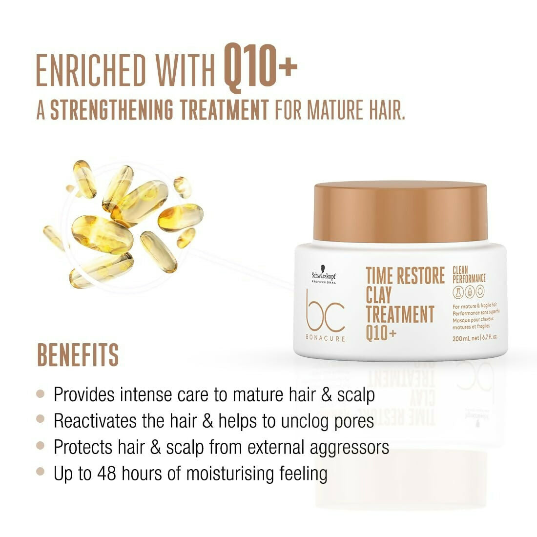 Schwarzkopf Professional New Bonacure Q10+ Time Restore Range Clean Combo | Grocsy