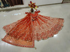 Lehenga Mart Orange Designer Wedding Wear Lehenga Choli | Grocsy