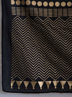 Suta Black Ethnic Motifs Cotton Blend Saree | Grocsy