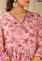 Designer Stylish Light Pink Rubi Silk Stitched Suit With Dupatta - Kiyara | Grocsy