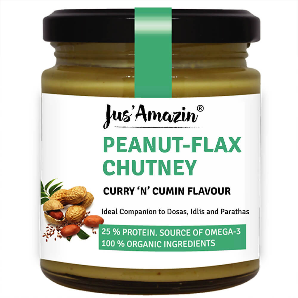 Jus Amazin Peanut Flax chutney Curry 'N' Cumin Flavour | Grocsy