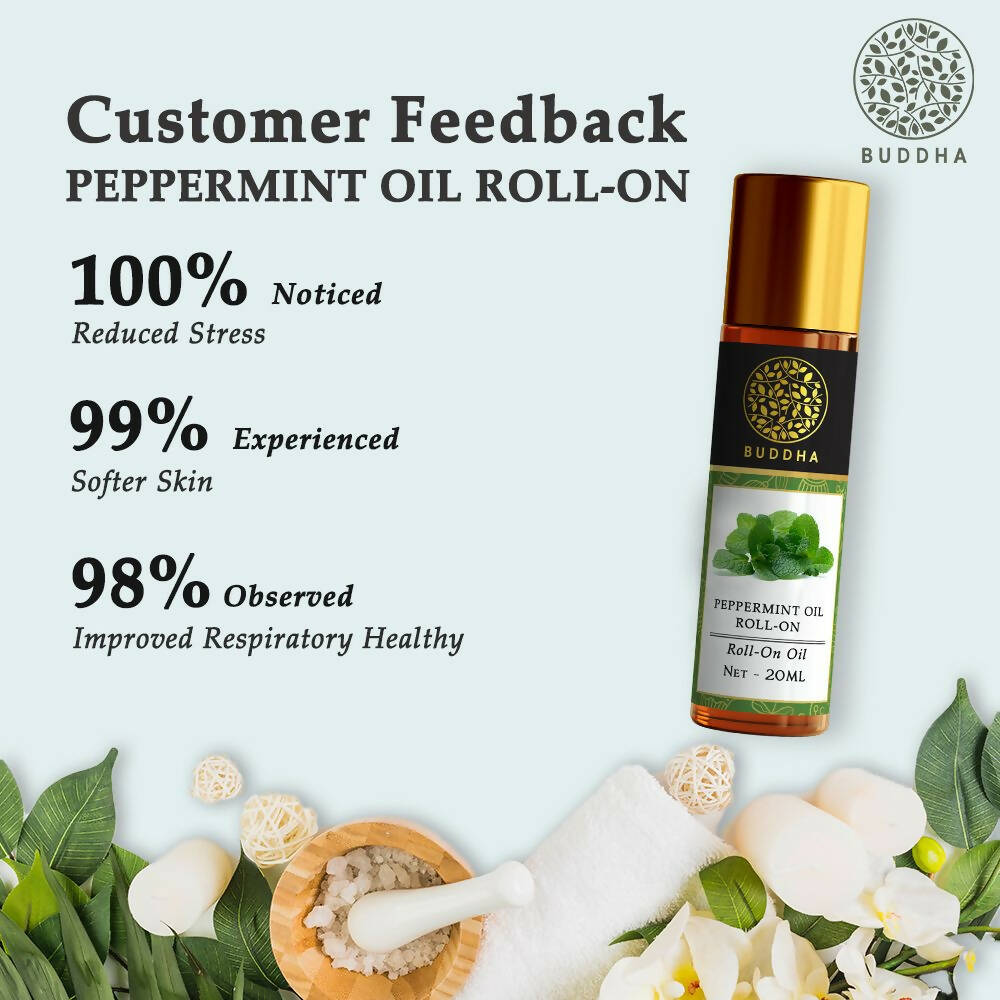 Buddha Natural Peppermint Essential Oil Roll-On | Grocsy