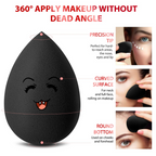 Bronson Professional Black Tear Drop Super Soft Microfiber Beauty Blender Sponge, Applicator, Puffs | Grocsy