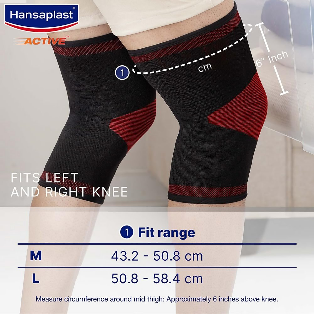 Hansaplast Active Knee Support for Men & Women (Pair) | Grocsy
