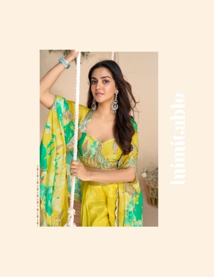 Aarshi Fashions Green Silk Indowestern | Grocsy