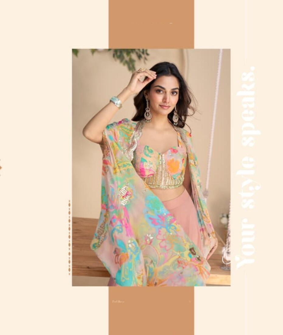 Aarshi Fashions Blue Silk Indowestern | Grocsy