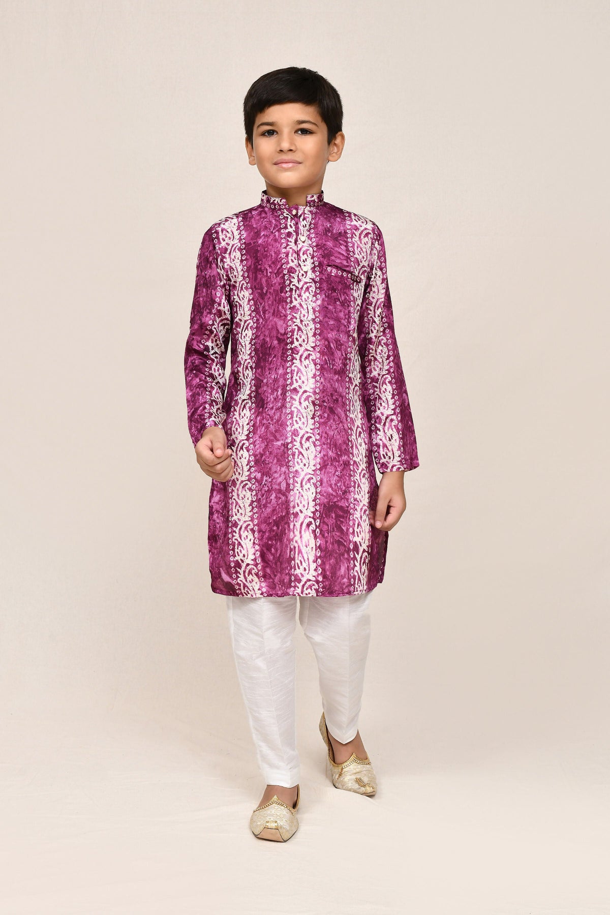 Joban Fashion Silk Purple Kurta With Straight Fit Pant | Grocsy
