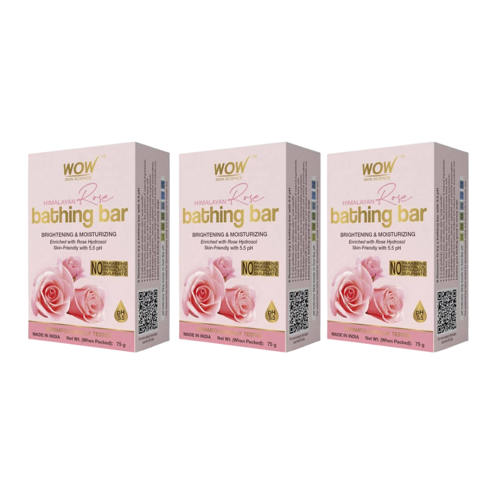 Wow Skin Science Himalayan Rose Bathing Bar | Grocsy