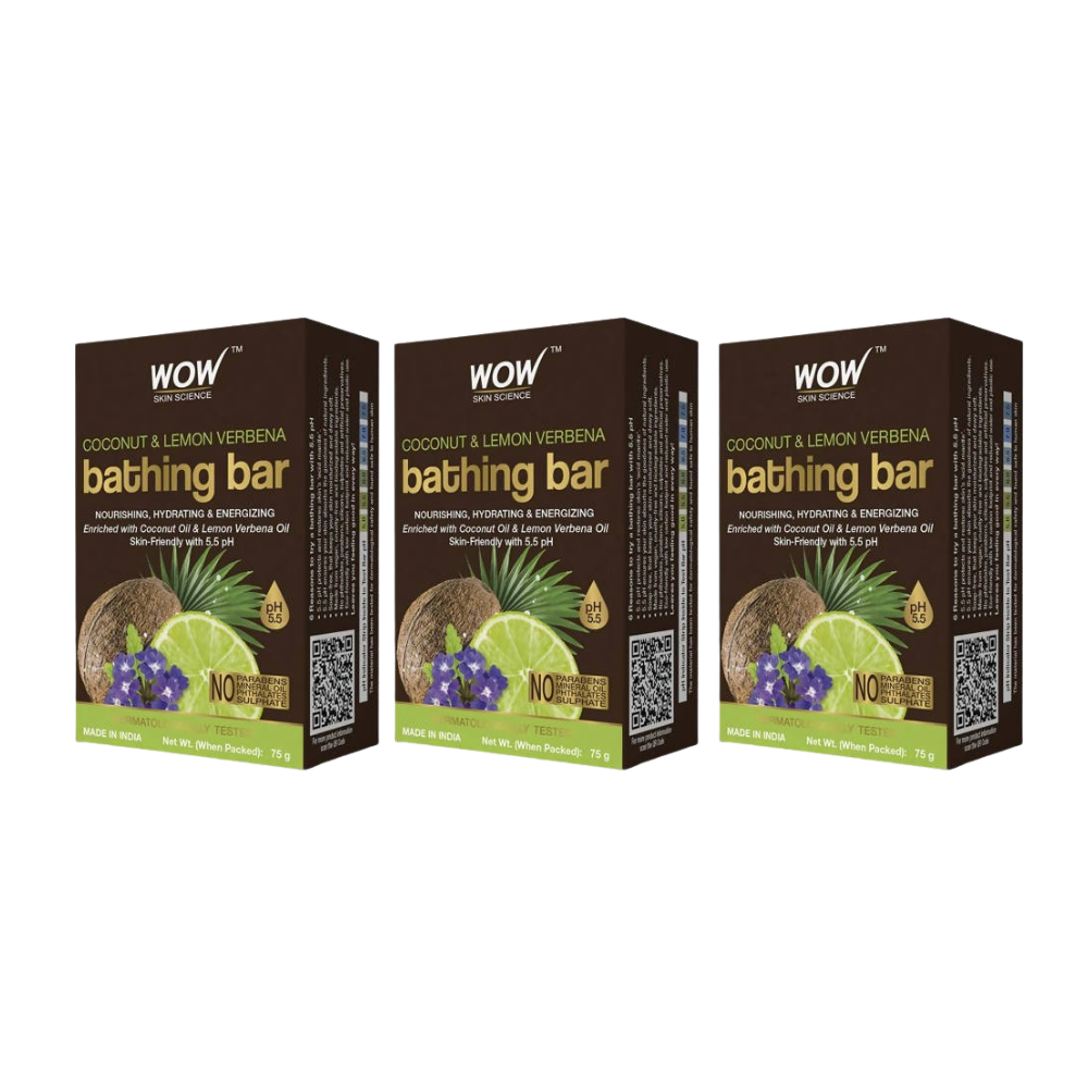 Wow Skin Science Coconut & Lemon Verbena Bathing Bar | Grocsy
