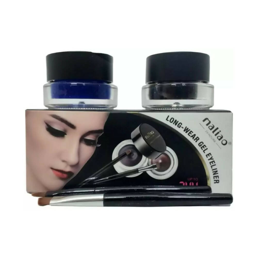 Maliao Longwear 24 Hrs Stay Gel Eyeliner (Black & Blue) | Grocsy