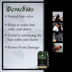VedicAyurveda Natural Soft Black & Natural No Ammonia Dark Brown Henna Hair Color Powder | Grocsy