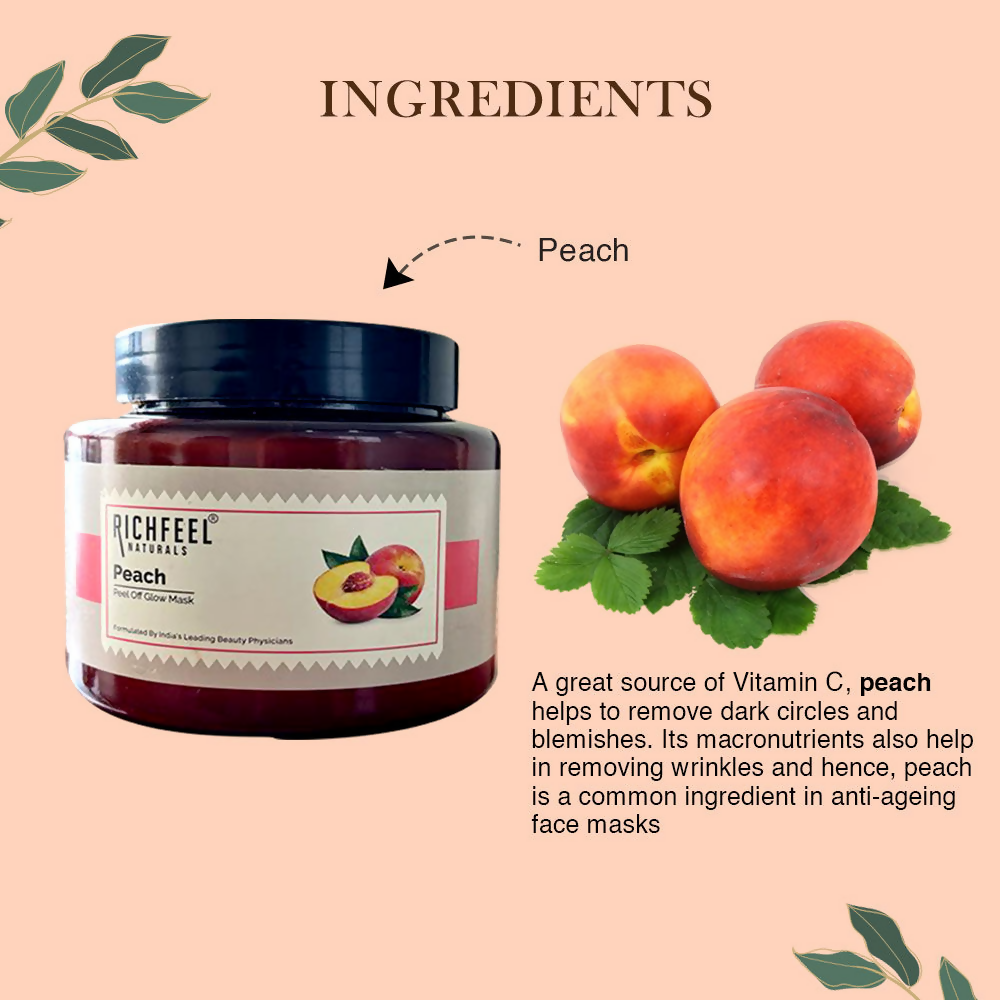 Richfeel Peach Peel Off Mask For Glowing Skin | Grocsy