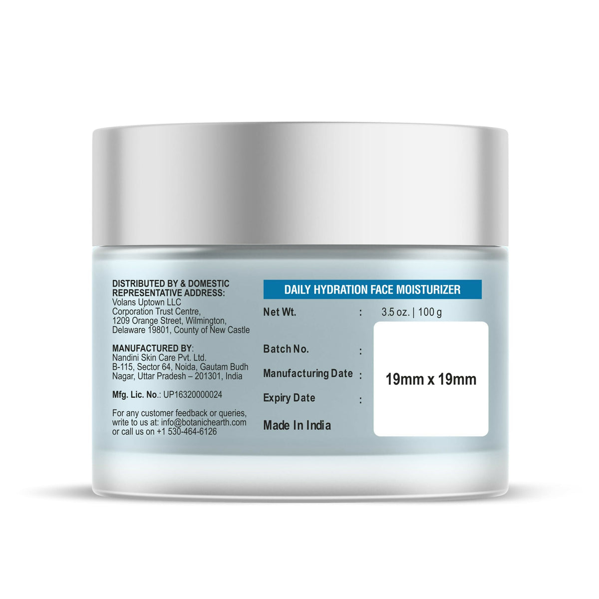 Botanic Hearth Daily Hydration Moisturizer for Face with Hyaluronic Acid & Green Tea Extract | Grocsy