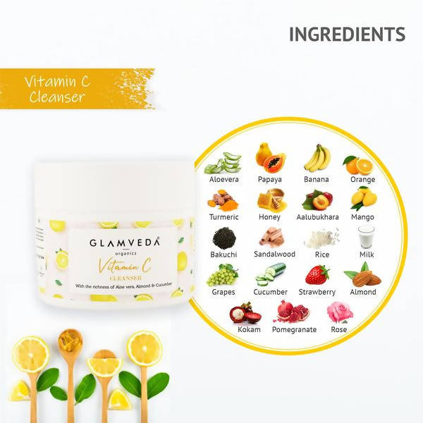 Glamveda Vitamin C Lightening & Brightening Cleanser | Grocsy