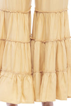 Mominos Fashion Reyon Cotton Golden Palazzo | Grocsy
