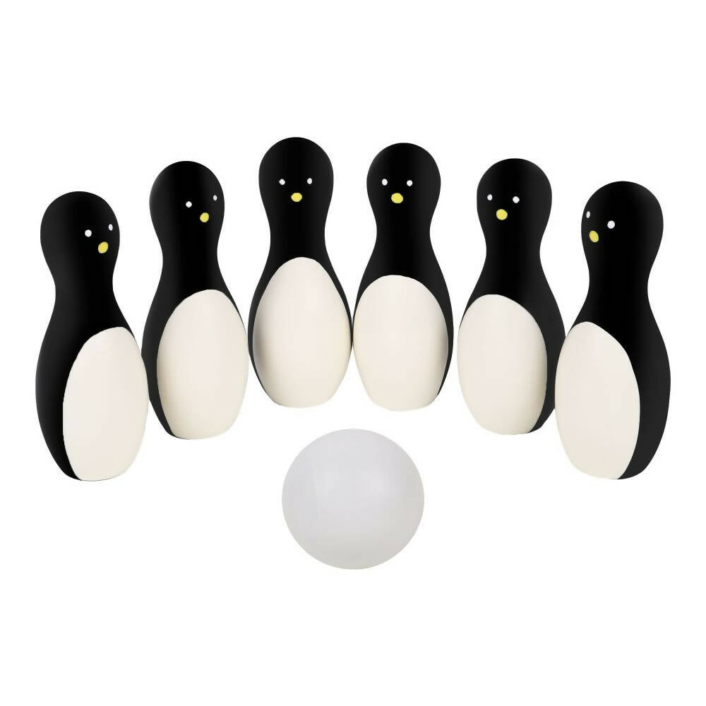 Matoyi Wooden Penguin Bowling Set For Kids | Grocsy
