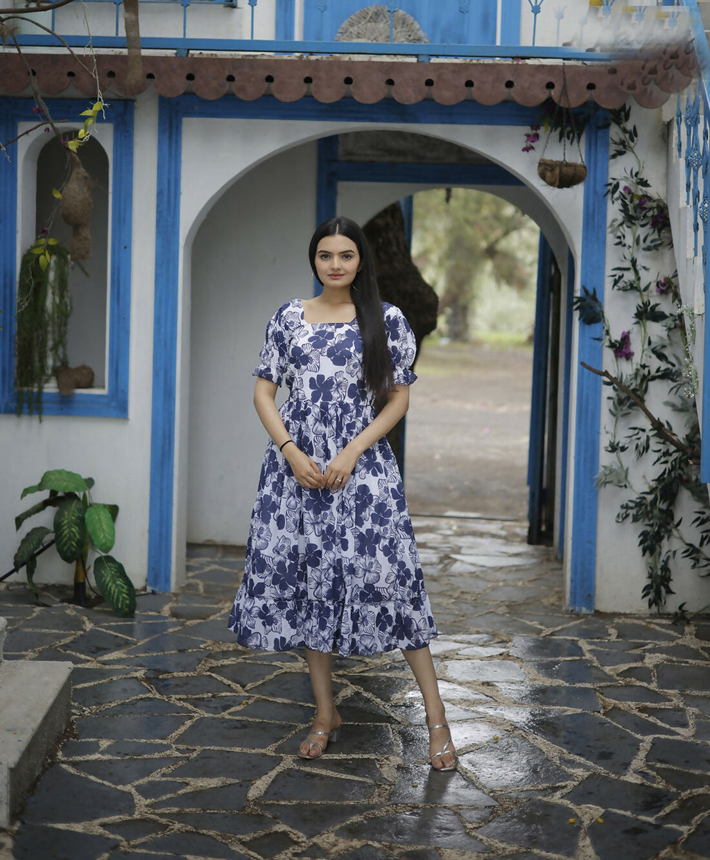 Aayaa Designer Printed One Piece Dress - Multi Color | Grocsy