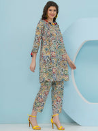 Joban Fashion Floral Co Ord Set - Multi Color | Grocsy