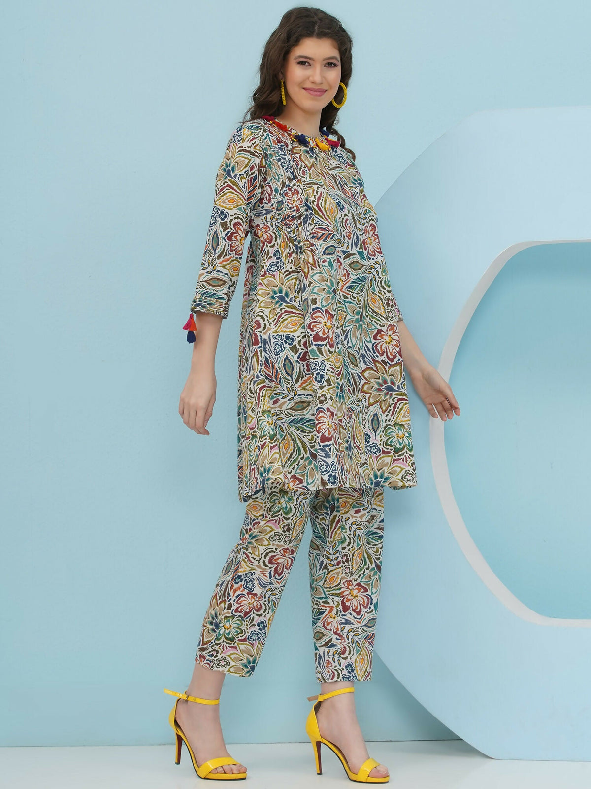 Joban Fashion Floral Co Ord Set - Multi Color | Grocsy