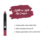 Sugar Cosmetics Matte as Hell Lip Crayon Lasts upto 8hrs, Water Resistent Lipstick for Women - 28 Honey Rider | Grocsy