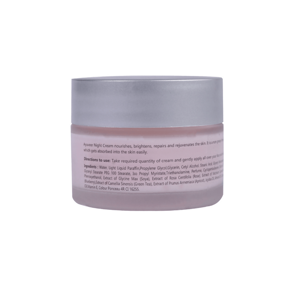 Ayuveer Night Cream With Blueberry Extract & Vitamin E | Grocsy