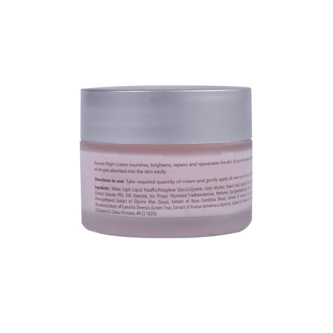 Ayuveer Night Cream With Blueberry Extract & Vitamin E | Grocsy
