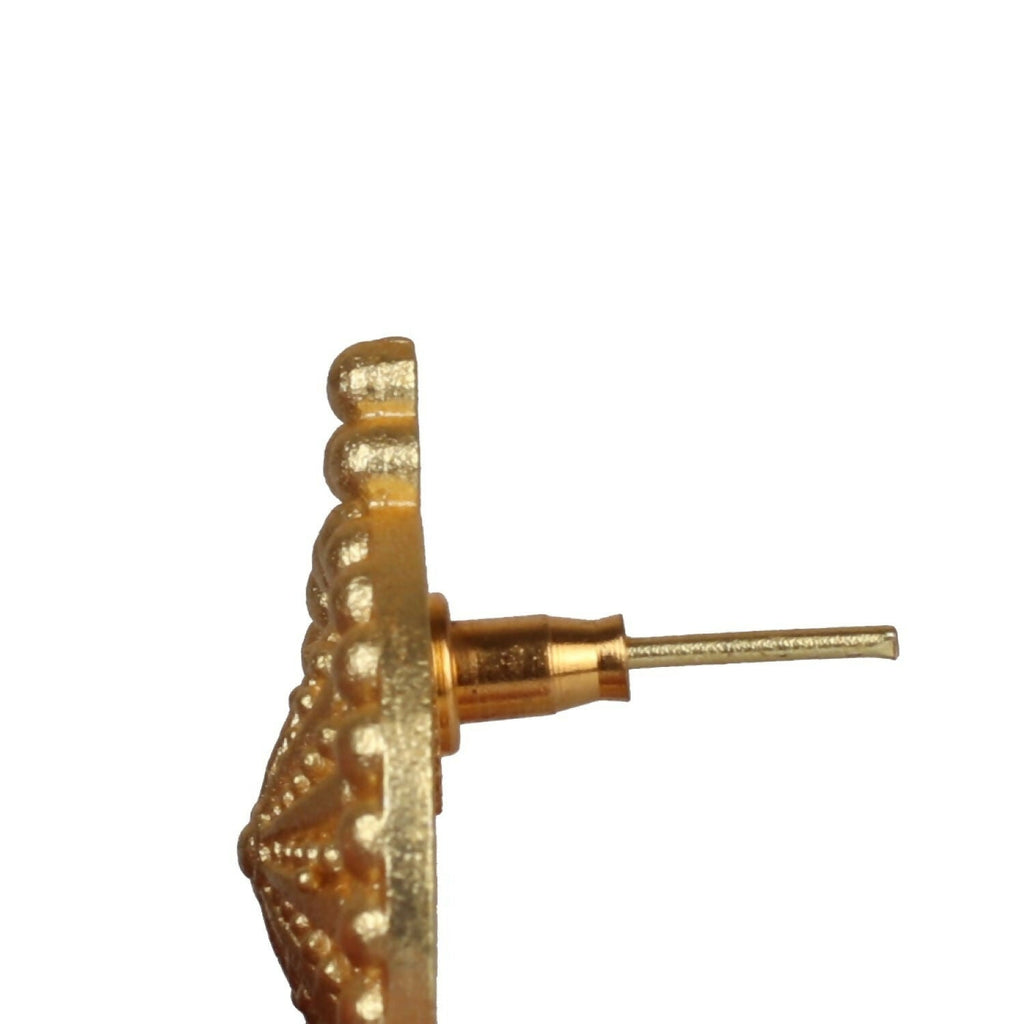 Joban Fashion Women Matte Gold Brass Jhumka | Grocsy