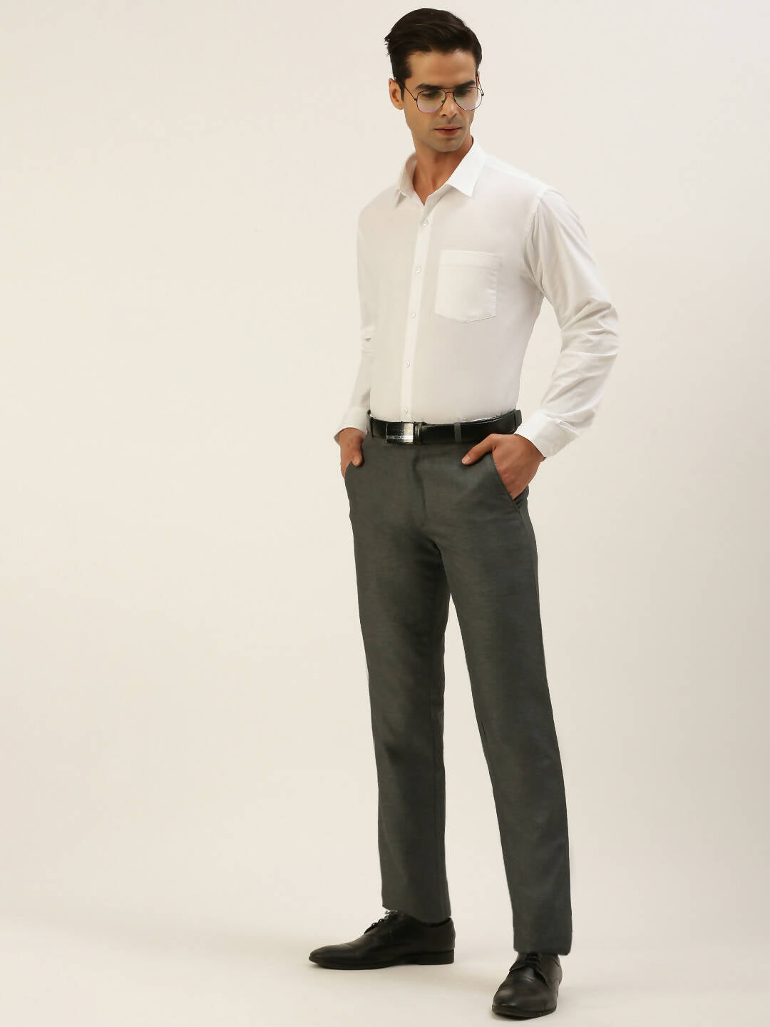 Ramraj Cotton Mens Full Sleeve White Shirt Plus Size - Breeze Cotton | Grocsy