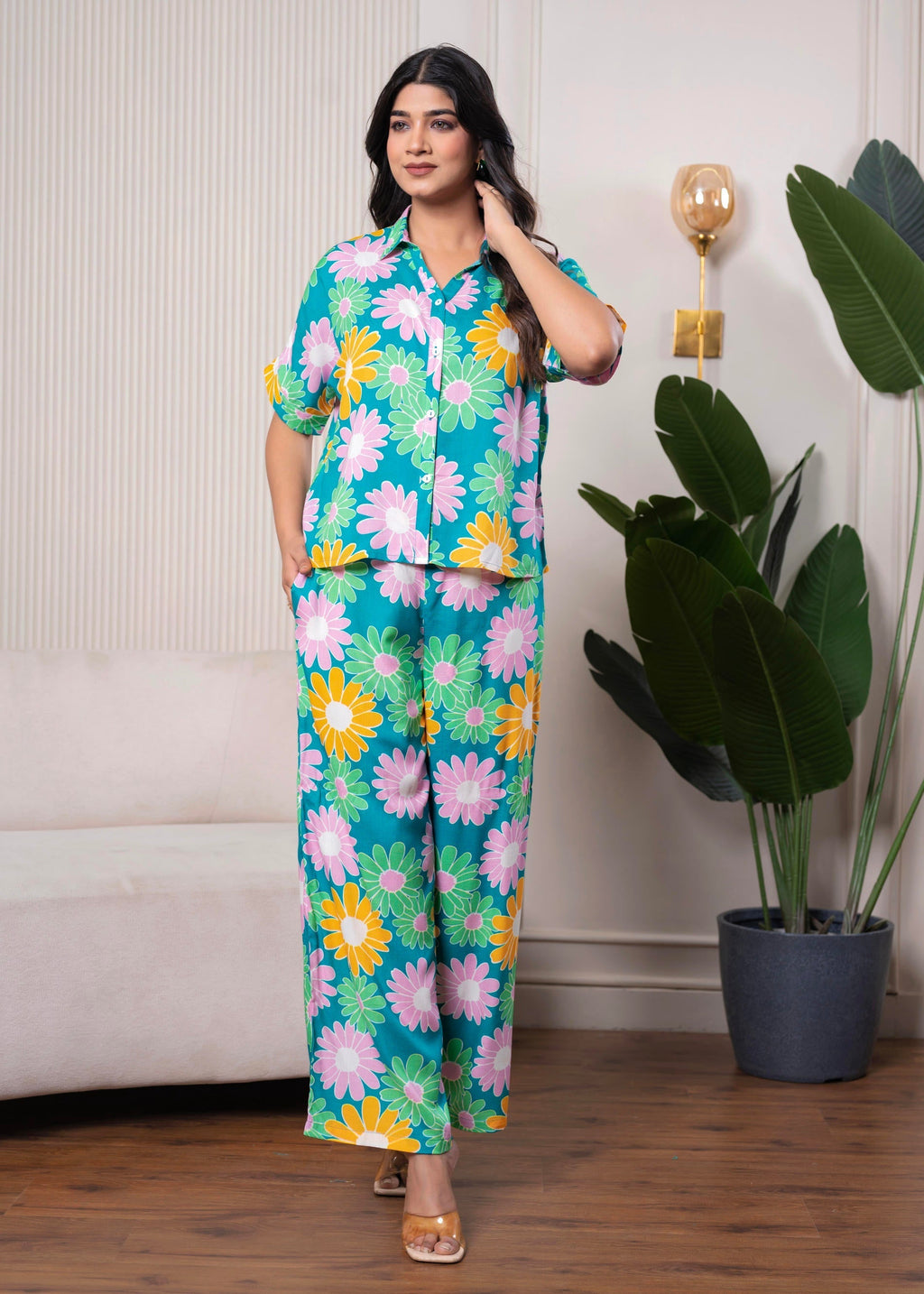 Juniper Lamora Tropical Daisy Co-Ord Set | Grocsy