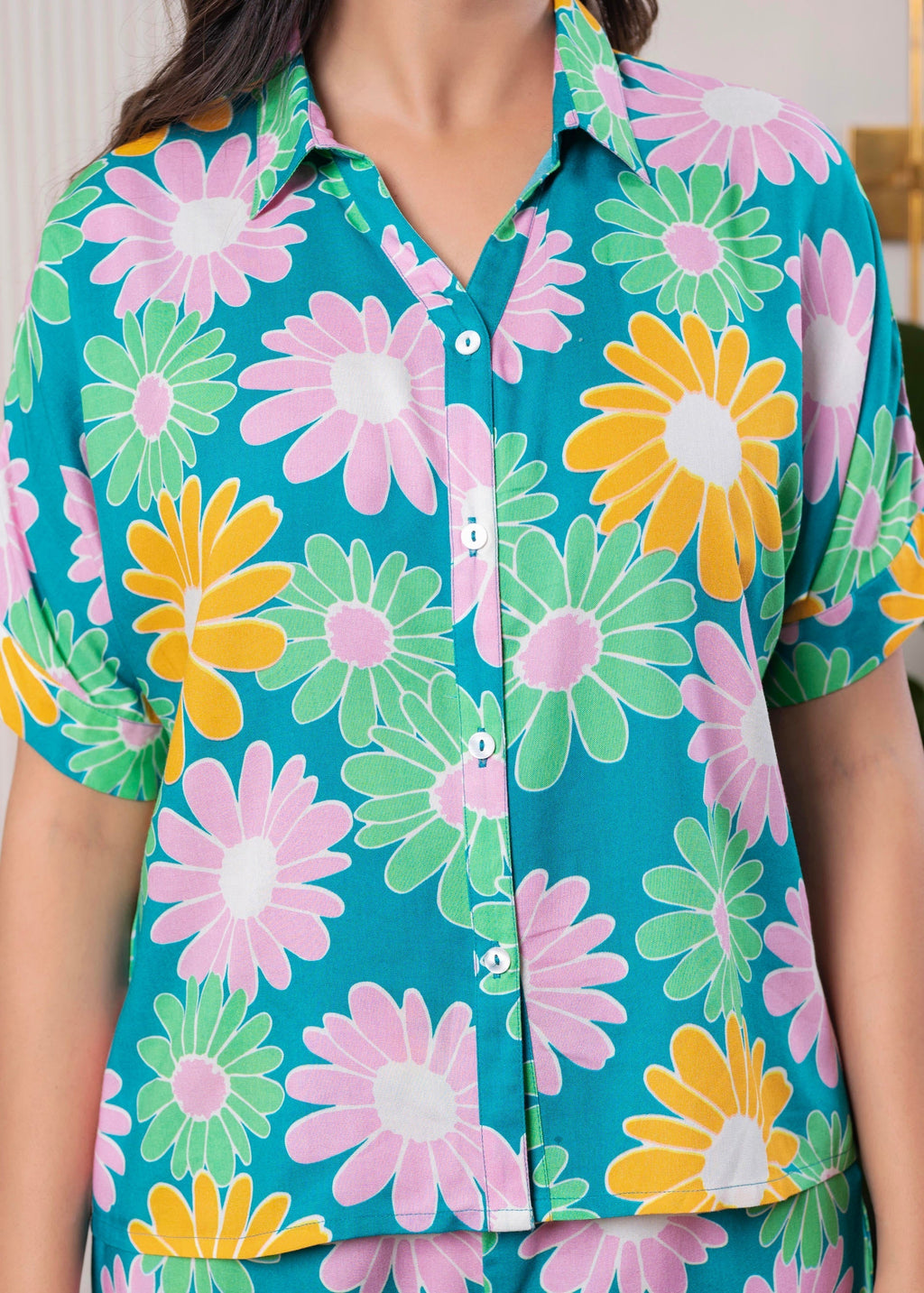 Juniper Lamora Tropical Daisy Co-Ord Set | Grocsy