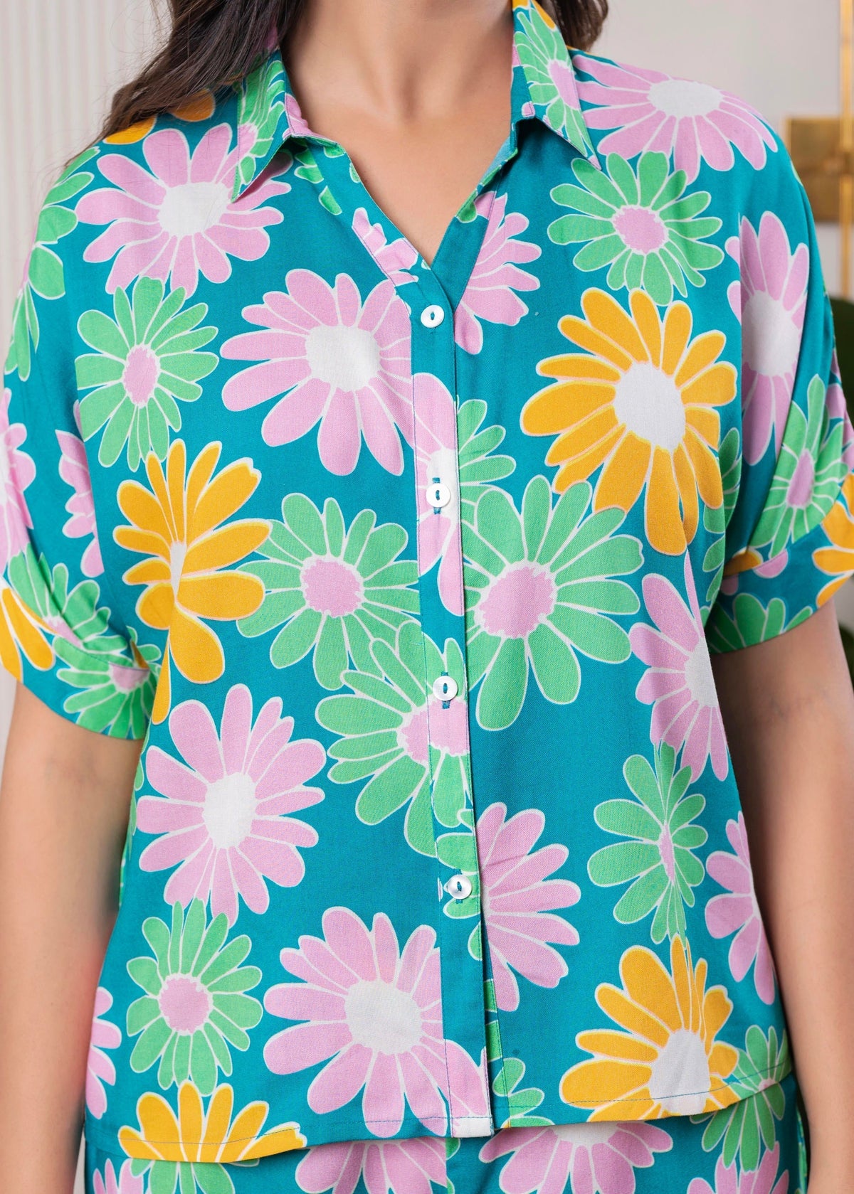 Juniper Lamora Tropical Daisy Co-Ord Set | Grocsy