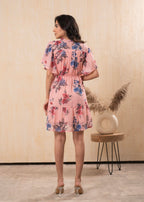 Juniper Lamora Peach Bloom Ruffle Tier Dress | Grocsy
