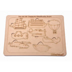 Kraftsman Sea And Air Transport Vehicles Identification Puzzle Board with Color Kit included | Grocsy
