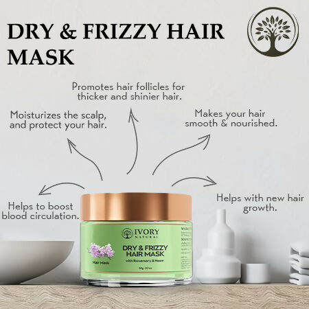 Ivory Natural Dry Rough Hair Mask For Smooths Hair, Frizz Reduction | Grocsy