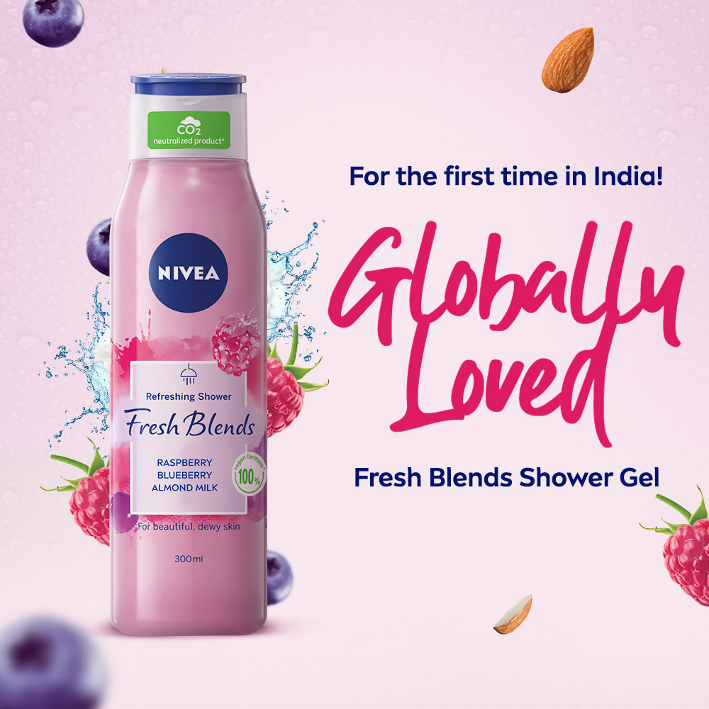Nivea Fresh Blends Raspberry Body Wash | Grocsy