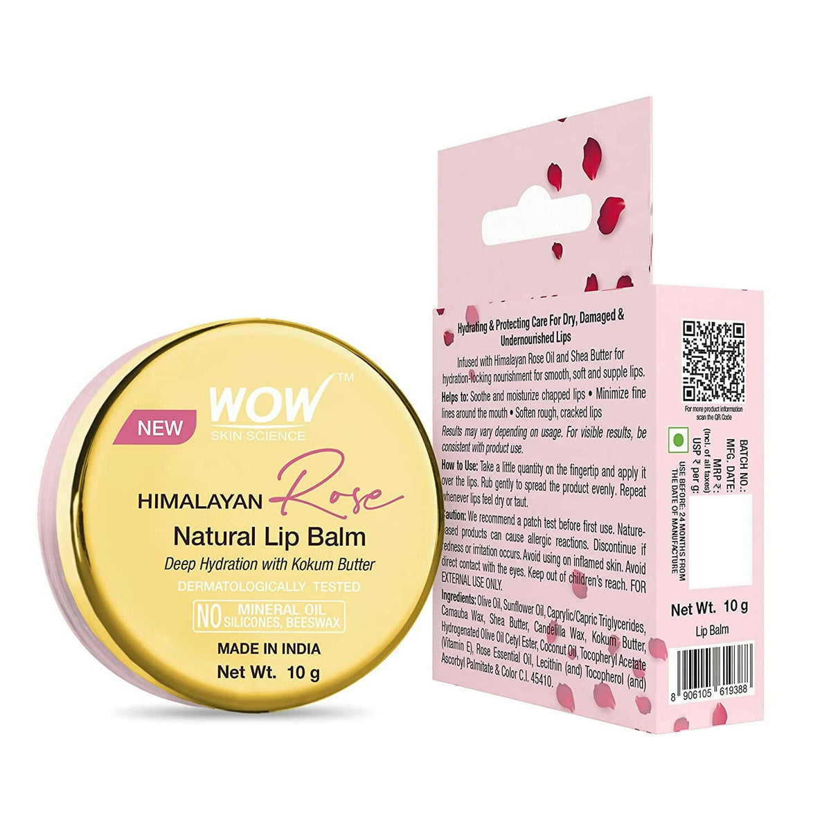Wow Skin Science Himalayan Rose Lip Balm | Grocsy