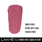 Lakme 9to5 Primer + Matte Liquid Lip Color - MP1 Everyday Pink | Grocsy