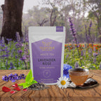TEAFORA Lavender Rose White Tea | Darjeeling Silver Needles White Loose Leaf Tea Blended with Lavender, Rose Petals, Chamomile & Blue Cornflower | Grocsy