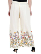 Mominos Fashion Off White Floral Design Palazzo | Grocsy