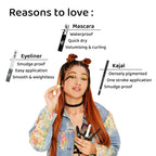 Elitty Eye Gotta Feeling Ultimate Black 3 in 1 Eyeliner, Kajal, Mascara Combo | Grocsy