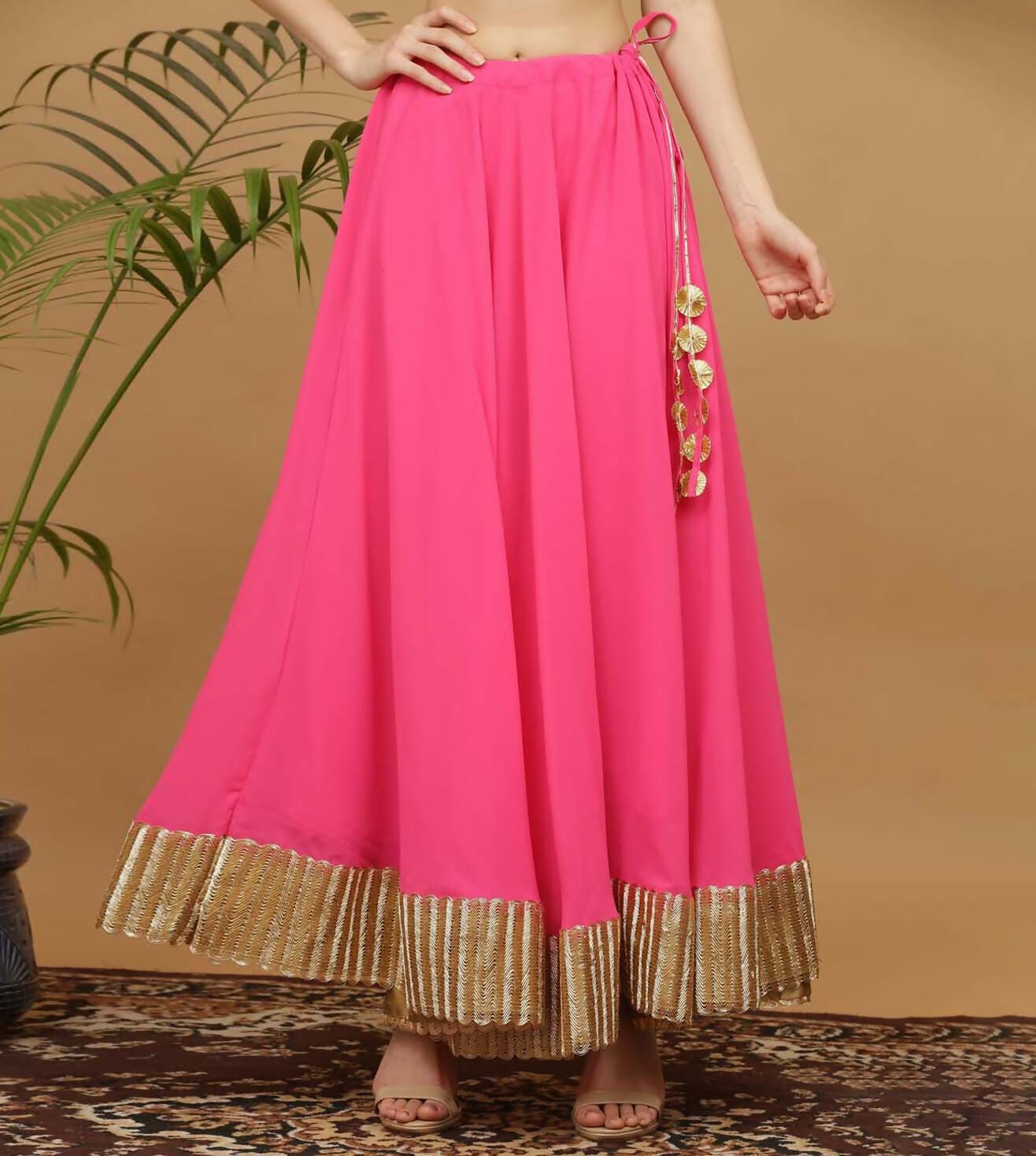 Joban Fashion Pink Georgette Lehenga Set | Grocsy