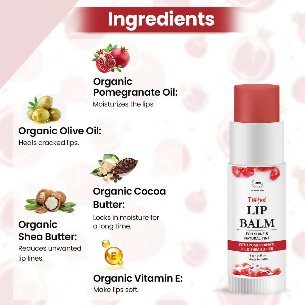 The Natural Wash Moisturizing Pomegranate Tinted Lip Balm | Grocsy