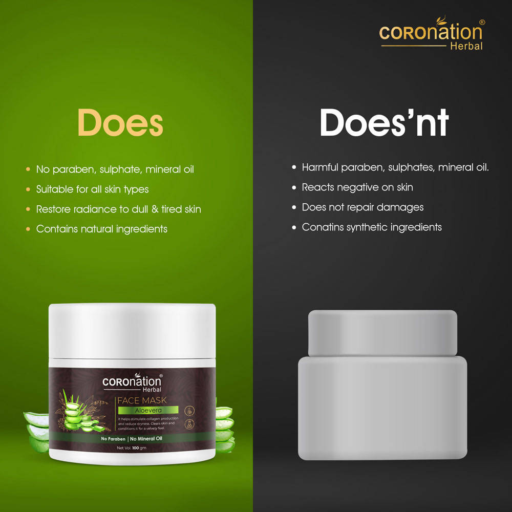 Coronation Herbal Aloevera Face Mask | Grocsy