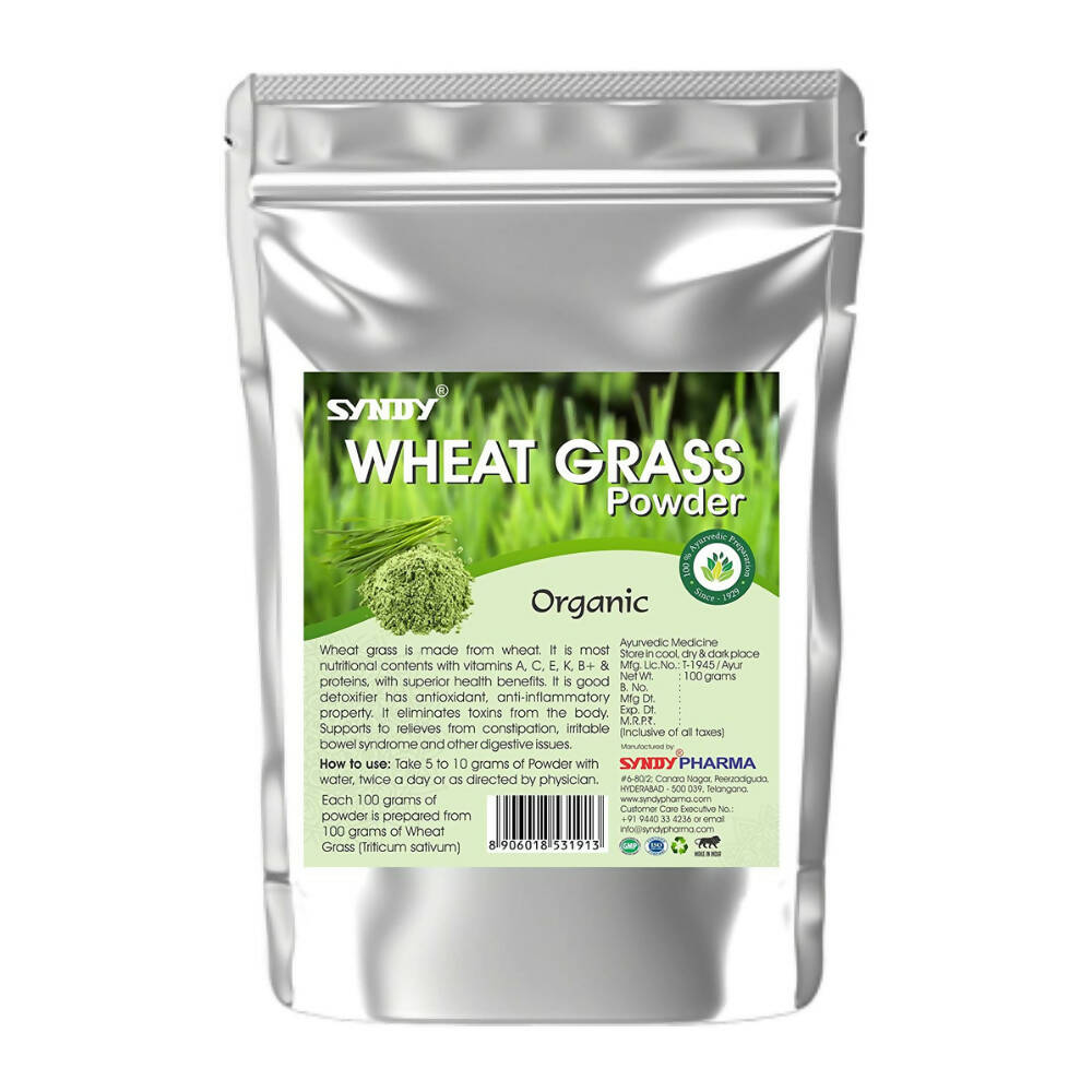 Syndy Pharma Organic Wheat Grass Powder | Grocsy