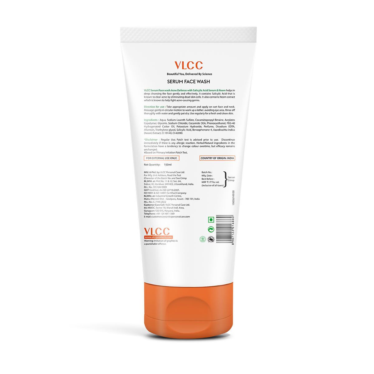 VLCC Acne Defense Serum Face Wash with Salicylic Acid Serum & Neem | Grocsy