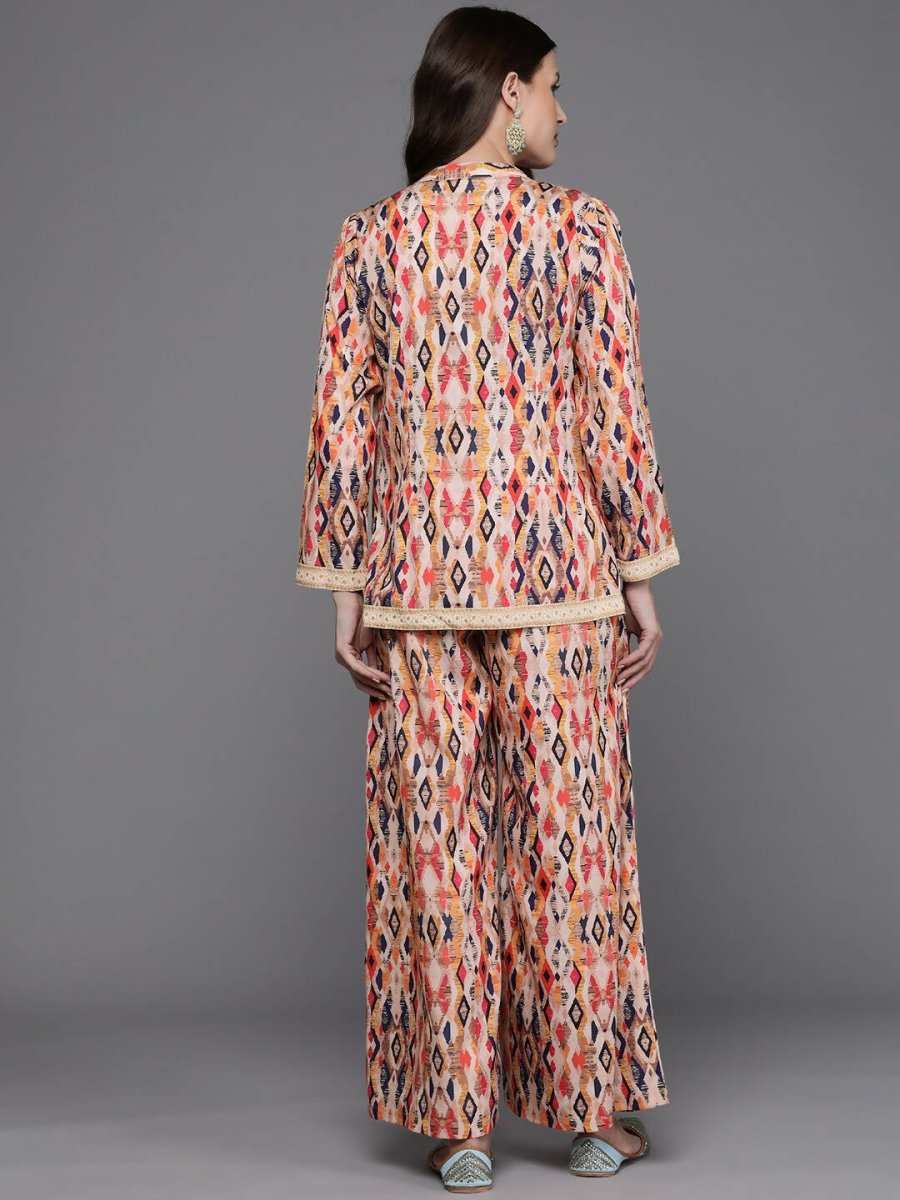 Ahalyaa Women Printed Ethnic Co-Ords - Blue Color | Grocsy